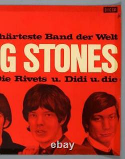 The Rolling Stones Vintage Original Berlin 1965 Affiche De Concert Trimmed