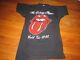 The Rolling Stones World Tour 81-82 Tee-shirt Vintage Small Screen Stars Tag