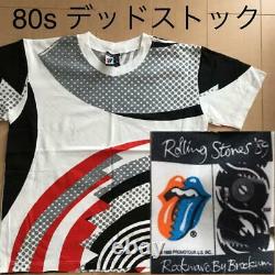 Total Pattern Rolling Stones 1989 Vintage Dead Taille Du Stock M Inutilisé Du Japan