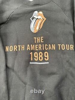 Translate this title in French: Vintage 1989 Rolling Stones The North American Tour Sweatshirt Size XL Black BM

'Vintage 1989 Rolling Stones Le sweat-shirt de la tournée nord-américaine Taille XL Noir BM'