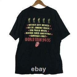Ultra Rare Vintage Rolling Stones Amérique Du Sud 94/95 World Tour Tee Shirt The