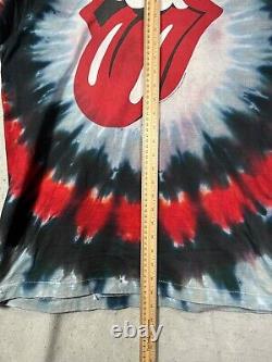 Un T-shirt vintage A1 The Rolling Stones de 1994 pour homme, taille XL, en tie-dye Liquid Blue
