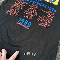 Unused Vintage 1989 Rolling Stones La Tournée Nord-américaine Taille L T-shirt Noir