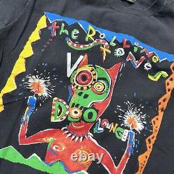 VTG 94 Brockum Rolling Stones Voodoo Lounge T-shirt de concert noir pour hommes en taille L.