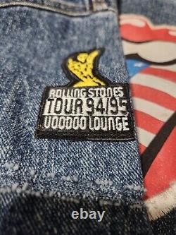Veste en jean Vintage XL Brockum Rolling Stones Voodoo Lounge Tour 1994/95 en excellent état (EUC)