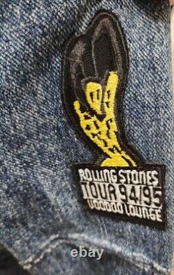 Veste en jean Vintage XL Brockum Rolling Stones Voodoo Lounge Tour 1994/95 en excellent état (EUC)