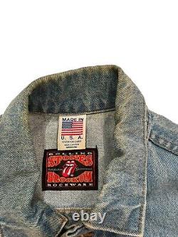 Veste en jean VooDoo Lounge des Rolling Stones Vintage 1994, taille M, rare Brockum