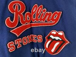 Veste universitaire Vintage Rolling Stones 94 Brockum Rockware fabriquée au Canada taille XL