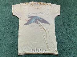Vintage 1975 Rolling Stones Tour Of The Americas'75 T-shirt Single Stitch Band