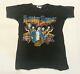 Vintage 1978 Rolling Stones Tour D'amérique T-shirt Noir Faded Distressed