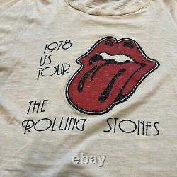 Vintage 1978 The Rolling Stones U. S. Tour Chemise Rare 1970s Band Tshirt Small