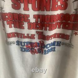 Vintage 1981 Le Rolling Stones New Orleans Super Dome Tour Chemise Taille Medium