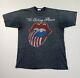 Vintage 1981 Le Rolling Stones Tournée Nord-américaine Concert Chemise Couture Simple