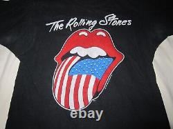 Vintage 1981 Les Rolling Stones'81 North American Tour Size T-shirt Med Noir