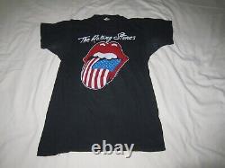Vintage 1981 Les Rolling Stones'81 North American Tour Size T-shirt Med Noir