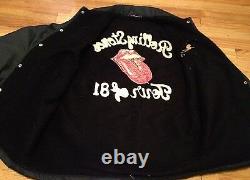 Vintage 1981 Rolling Stones Embroider Rock Concert Tour Black Jacket. Rare