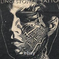 Vintage 1981 Rolling Stones T-shirt World Tour Tattoo Taille Très Rare L