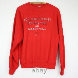 Vintage 1981 Rolling Stones Tattoo You Tournée Nord-américaine Sweat-shirt