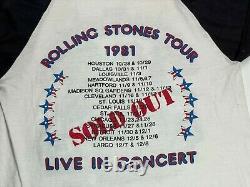 Vintage 1981 The Rolling Stones Dragon T Shirt Sz M Raglan Concert Tour Band