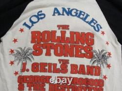 Vintage 1981 The Rolling Stones Los Angeles Tour T-shirt à manches raglan, taille S
