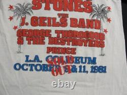 Vintage 1981 The Rolling Stones Los Angeles Tour T-shirt à manches raglan, taille S