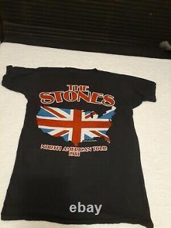 Vintage 1981 The Rolling Stones North American Rock Concert Tour T Shirt Sz Med
