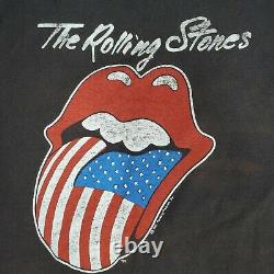Vintage 1981 The Rolling Stones North American Rock Concert Tour T-shirt Taille XL