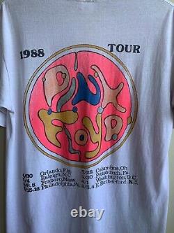 Vintage 1988 Rose Floyd Parking Lot Bootleg Concert Band Tee Shirt Taille Grand