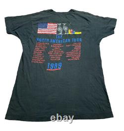 Vintage 1989 La tournée nord-américaine des Rolling Stones T-shirt à couture unique en taille large