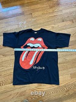 Vintage 1989 Le Rolling Stones Steel Wheels T-shirt de la tournée nord-américaine XL