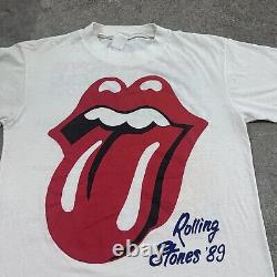Vintage 1989 Le Rolling Stones Steel Wheels Tour Floride T-shirt Taille M RARE