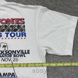 Vintage 1989 Le Rolling Stones Steel Wheels Tour Floride T-shirt Taille M RARE