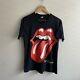 Vintage 1989 Rolling Stones'89 The North American Tour Size Grande Chemise Noire