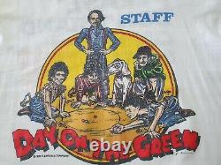 Vintage 1989 Rolling Stones Jour Sur Le Concert Vert / Staff Tee Shirt / Stedman