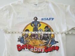 Vintage 1989 Rolling Stones Jour Sur Le Concert Vert / Staff Tee Shirt / Stedman