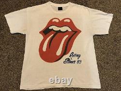 Vintage 1989 Rolling Stones Steel Wheels Rock Concert Tour T-shirt Hommes
