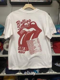 Vintage 1989 Rolling Stones Steel Wheels Sold Out Tour T-shirt Taille Adulte Grand