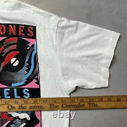 Vintage 1989 Rolling Stones Steel Wheels Tour Concert Tee Shirt 2 Sided