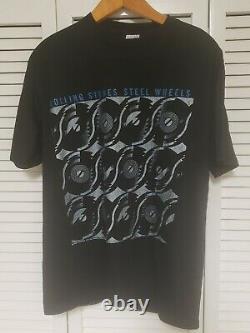 Vintage 1989 Rolling Stones Steel Wheels Tour Jagger Band T Shirt XL 42 Chest L