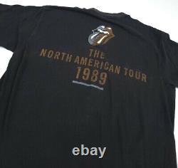 Vintage 1989 Rolling Stones Steel Wheels Tour T Shirt Rare USA Brockum Original