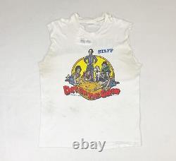 Vintage 1989 Rolling Stones T-shirt White XL Détruited Staff Concert Day On The