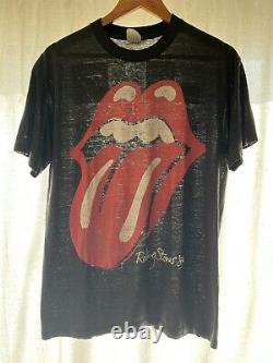 Vintage 1989 Rolling Stones The North American Tour Shirt M Black Single Stitch