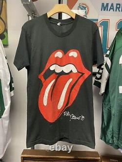Vintage 1989 Rolling Stones The North American Tour Shirt Sz Grande Maille Simple