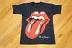 Vintage 1989 Stones'89 Roulant La Taille Tournée Nord-américaine Grand T-shirt Noir