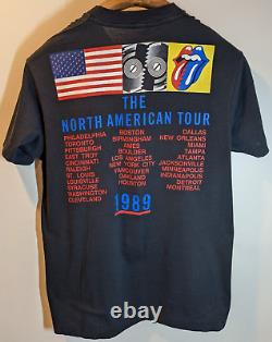 Vintage 1989 The Rolling Stones Steel Wheels North American Tour T-shirt Large