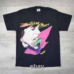 Vintage 1989 The Rolling Stones Tour Shirt XL Andy Warhol Beatles Pink Floyd