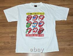 Vintage 1994/95 Rolling Stones Voodoo Lounge Band Tour T Shirt Sz XL White