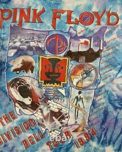 Vintage 1994 Pink Floyd La Division Bell Tour Tee L Rare Chemise