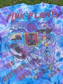 Vintage 1994 Pink Floyd La Division Bell Tour Tee XL Rare Beautiful Colors