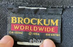 Vintage 1994 Rolling Stones Brockum Hommes Button Up Jersey Chemise Sz XL Noir N8